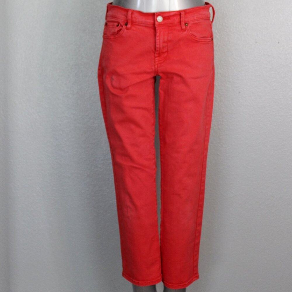 Red Lucky Brand Jeans Sweet N Crop, Size 6/28